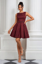 A-line Sleeveless Beading Short Prom Dresses with Pockets