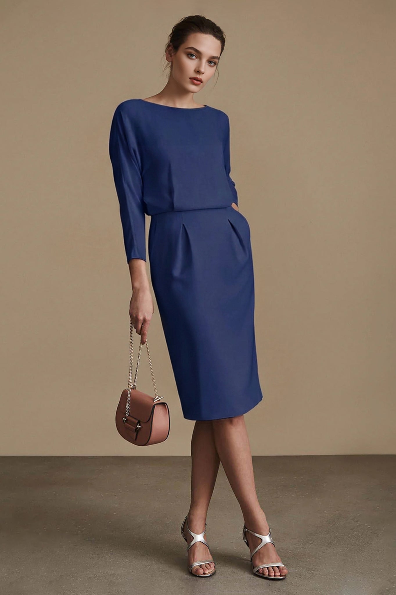 Knee-length Sheath Wedding Guest Dresses Angrila Knee-length Sheath Wedding Guest Dresses Angrila