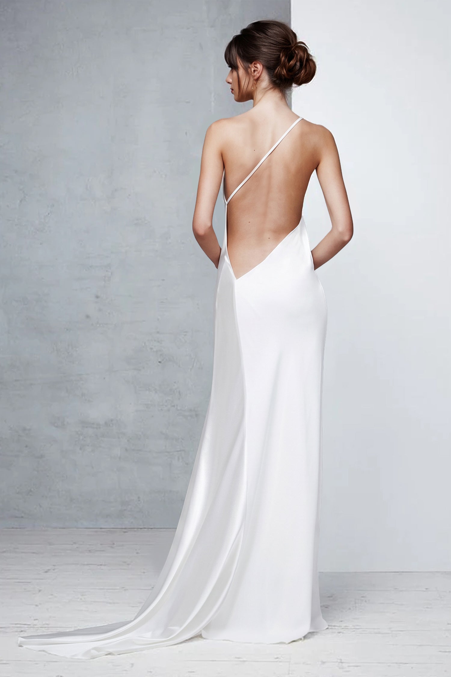 Sheath/Column One-Shoulder Sexy Prom Dress with Split Front