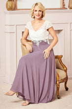 A-Line V-neck Ankle-length Chiffon Mother of the Bride Dress