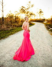 Spaghetti Straps Applique Slit Long Mermaid Satin Prom Dresses