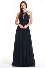 Elegant Halter High-waisted Slim Fit Long Chiffon Prom Dress