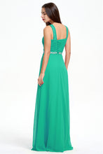 Classic A-line Sleeveless Zipper Chiffon Prom Dress With Beading
