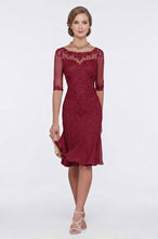 Half Sleeves Chiffon Lace Mother of the Bride Dresses
