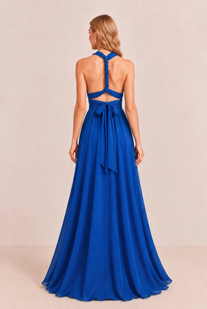 Royal Blue Convertible Stretch Jersey A-Line Bridesmaid Dress