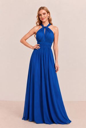 Royal Blue Convertible Stretch Jersey A-Line Bridesmaid Dress