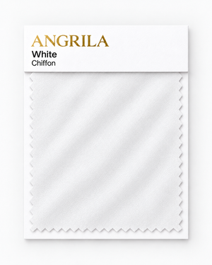 White Chiffon fabric swatch - Angrila