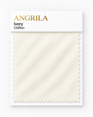 Ivory Chiffon fabric swatch - Angrila