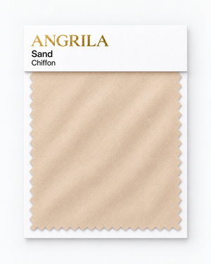 Sand Chiffon fabric swatch - Angrila