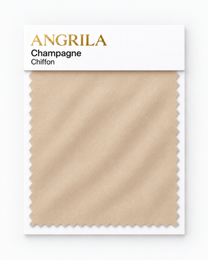 Champagne Chiffon fabric swatch - Angrila