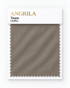 Taupe Chiffon fabric swatch - Angrila