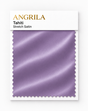Tahiti Stretch Satin fabric swatch - Angrila