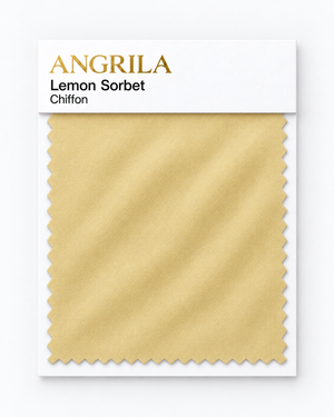 Lemon Sorbet Chiffon fabric swatch - Angrila