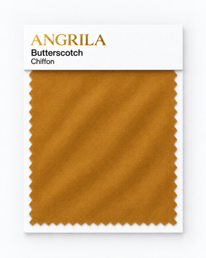 Butterscotch Chiffon fabric swatch - Angrila
