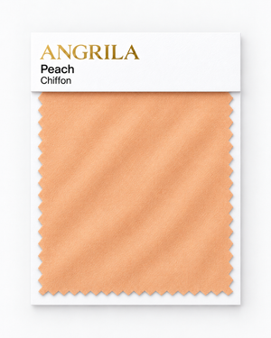 Peach Chiffon fabric swatch - Angrila