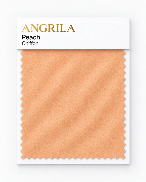 Peach Chiffon fabric swatch - Angrila