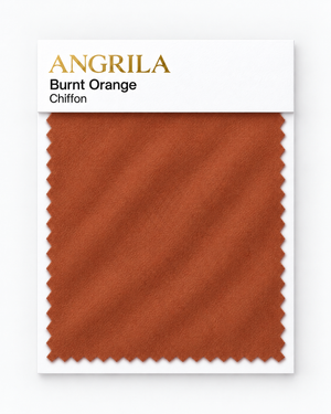Burnt Orange Chiffon fabric swatch - Angrila