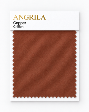 Copper Chiffon fabric swatch - Angrila