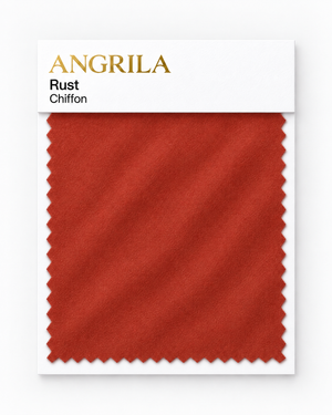 Rust Chiffon fabric swatch - Angrila