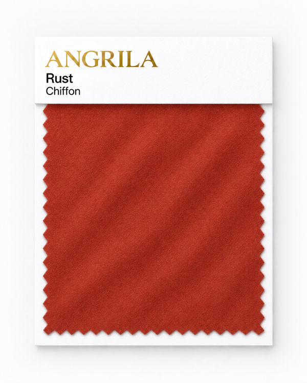 Rust Chiffon fabric swatch - Angrila