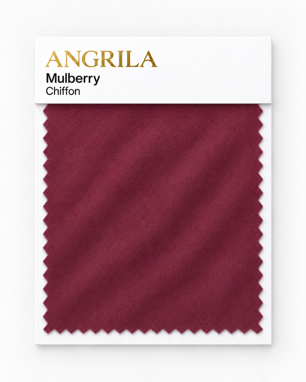 Mulberry Chiffon fabric swatch - Angrila