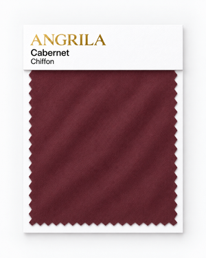 Cabernet Chiffon fabric swatch - Angrila