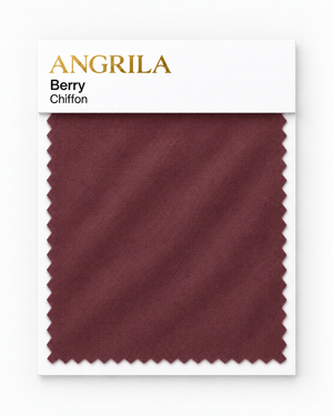Berry Chiffon fabric swatch - Angrila