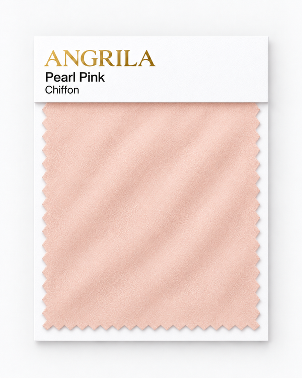Pearl Pink Chiffon fabric swatch - Angrila