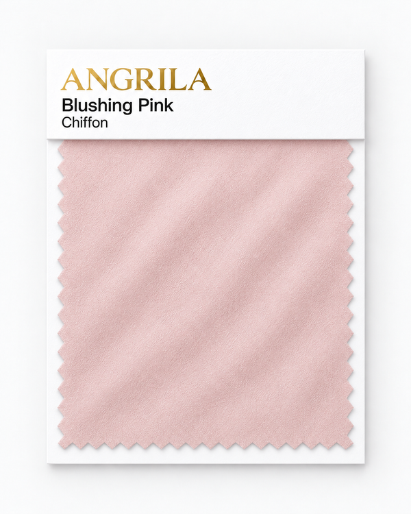 Blushing Pink Chiffon fabric swatch - Angrila