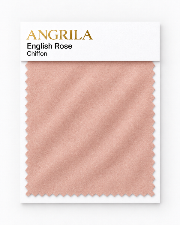 English Rose Chiffon fabric swatch - Angrila
