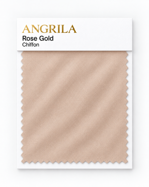 Rose Gold Chiffon fabric swatch - Angrila