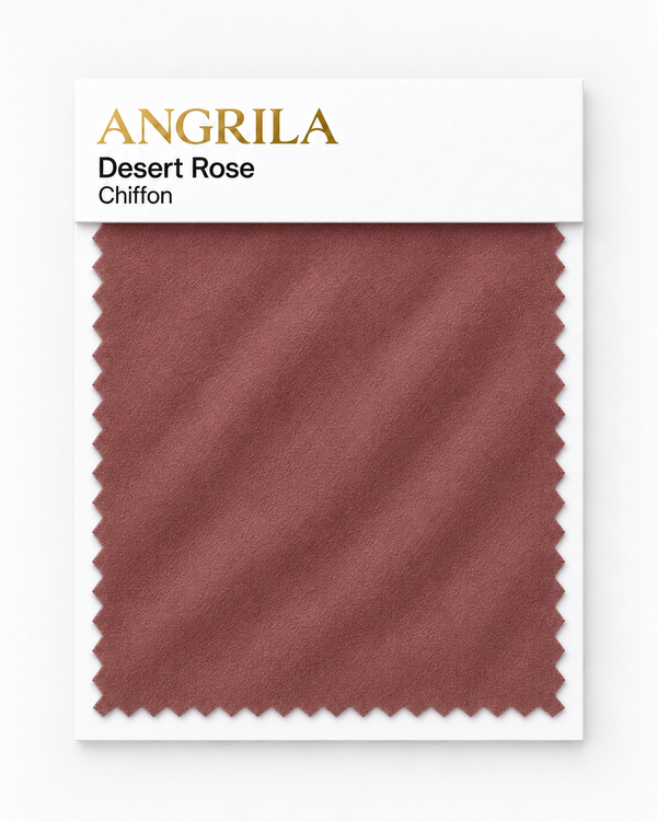 Desert Rose Chiffon fabric swatch - Angrila