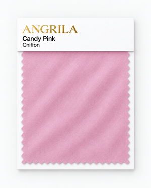 Candy Pink Chiffon fabric swatch - Angrila