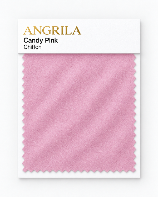 Candy Pink Chiffon fabric swatch - Angrila