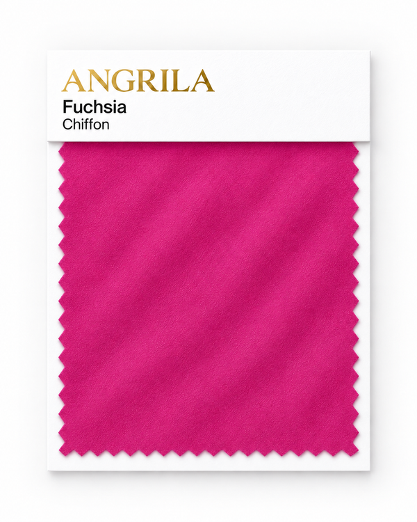 Fuchsia Chiffon fabric swatch - Angrila