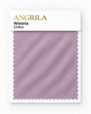 Wisteria Chiffon fabric swatch - Angrila