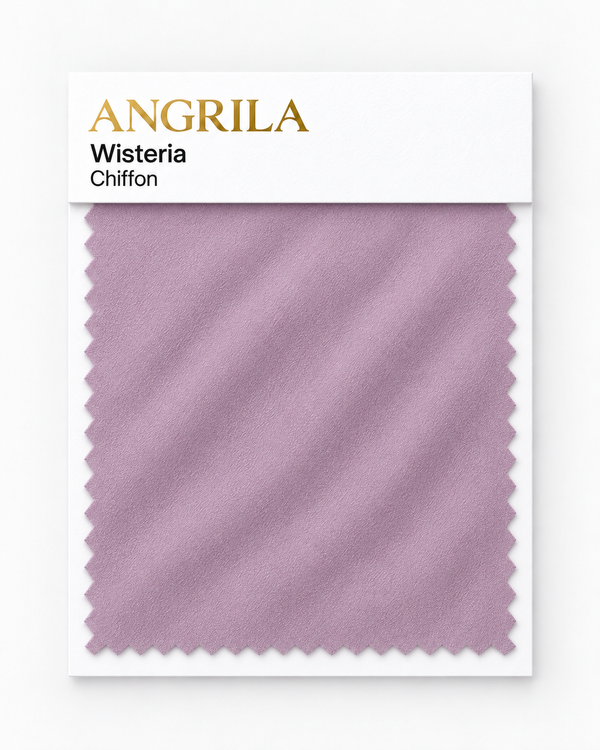 Wisteria Chiffon fabric swatch - Angrila
