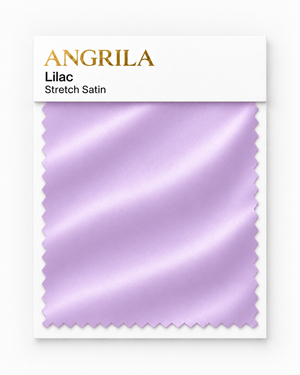 Lilac Stretch Satin fabric swatch - Angrila