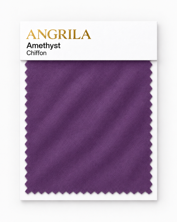 Amethyst Chiffon fabric swatch - Angrila