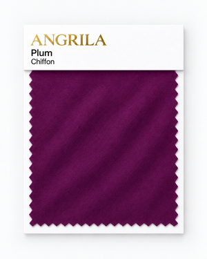Plum Chiffon fabric swatch - Angrila