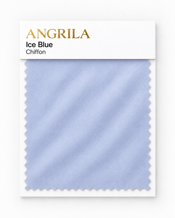 Ice Blue Chiffon fabric swatch - Angrila