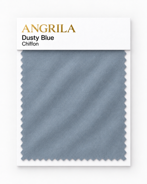 Dusty Blue Chiffon fabric swatch - Angrila