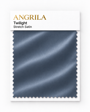 Twilight Stretch Satin fabric swatch - Angrila
