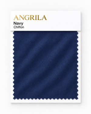 Navy Chiffon fabric swatch - Angrila