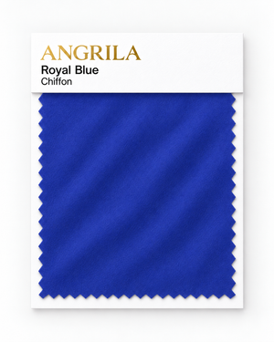 Royal Blue Chiffon fabric swatch - Angrila