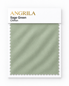 Sage Green Chiffon fabric swatch - Angrila