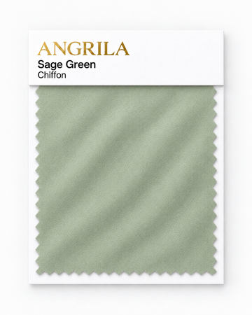 Sage Green Chiffon fabric swatch - Angrila