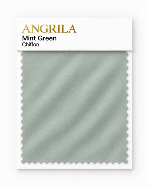 Mint Green Chiffon fabric swatch - Angrila