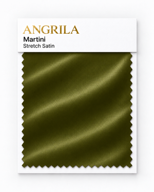 Martini Stretch Satin fabric swatch - Angrila