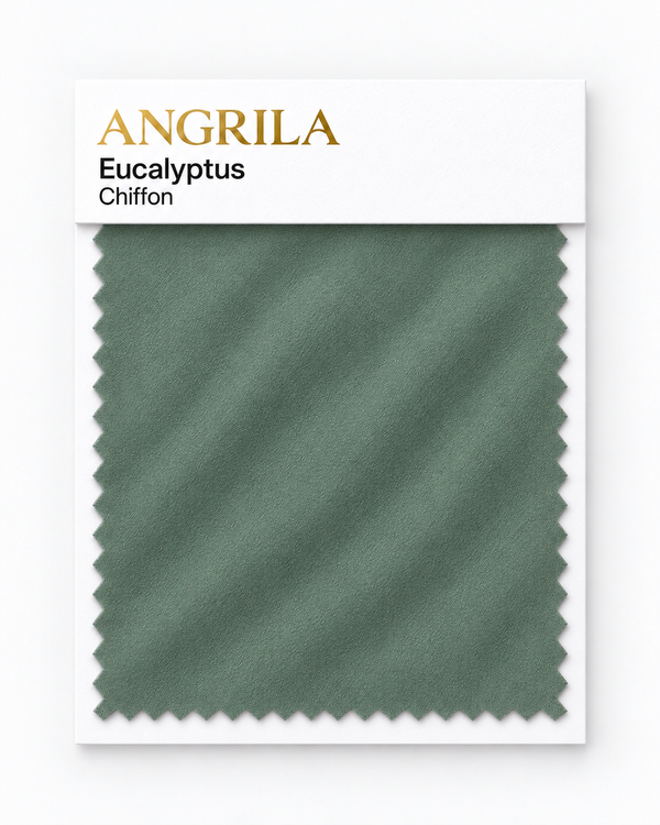 Eucalyptus Chiffon fabric swatch - Angrila